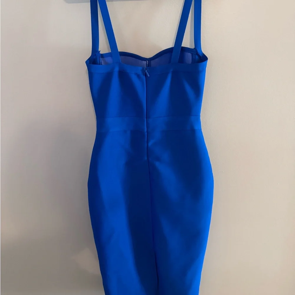 Blue Bandage Bodycon Dress - Picture 2 of 3